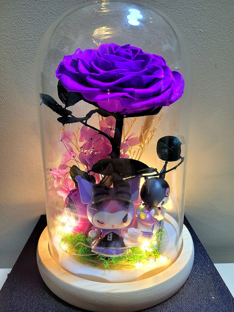 3 Kuromi In A Deluxe Series Preserved Flower Dome And Same Day Delivery