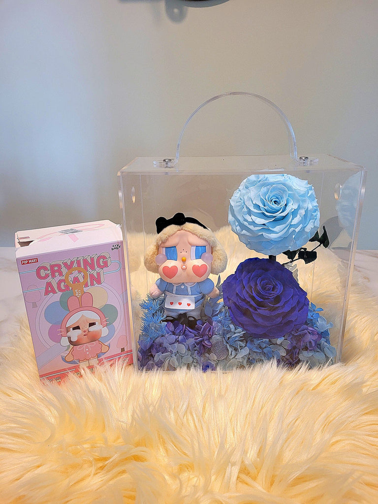 Premium Authentic Crybaby Plush & Preserved Flowers Handbag