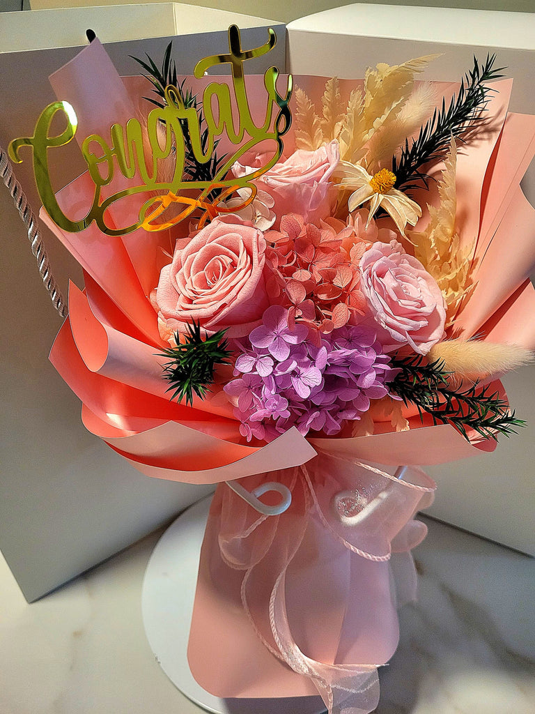 Congrats! Forever In Love Preserved Flowers Bouquet.