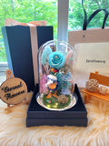 Donald Duck Preserved Flower Dome With Tiffany Roses and Same Day Delivery