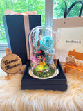 Princess Snow White Preserved Flower Dome With Tiffany Roses And Same Day Delivery