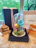 Princess Rapunzel Preserved Flower Dome With Tiffany Roses And Same Day Delivery