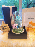 Snoopy Preserved Flower Dome With Tiffany Roses And Same Day Delivery v2