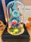 Doraemon Preserved Flower Dome With Tiffany Roses And Same Day Delivery