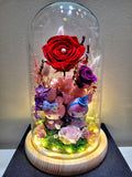 Special Edition Kuromi Preserved Flower Dome With Red Roses And Same Day Delivery