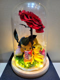 3 Pikachu In A Deluxe Series Preserved Flower Dome With Same Day Delivery