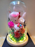 5 Roses Hello Kitty Preserved Flower Dome (Pink Theme)
