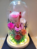 5 Roses Popmart Stitch Preserved Flower Dome (Pink Theme)