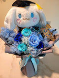 Graduation Bouquet With Big Cinnamoroll Plush. Same Day Delivery.