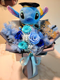 Graduation Bouquet With Big Stitch Plush. Same Day Delivery.
