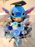 Graduation Bouquet With Big Stitch Plush. Same Day Delivery.