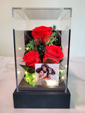 Preserved Red Roses In Acrylic Box. 100% High Quality Real Flowers. Same Day Delivery