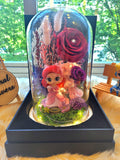 Princess Ariel Preserved Flower Dome With Red Roses And Same Day Delivery