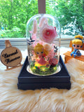Princess Aurora Preserved Flower Dome With Pink Roses And Same Day Delivery