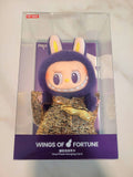 AUTHENTIC LABUBU Wings of Fortune Plush With High Esteem Purple Preserved Roses Bouquet.