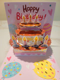 Premium Happy Birthday Card With Popup Cake Design
