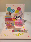 Premium Happy Birthday Card With Popup Cake Design