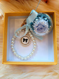 Blue Rose Preserved Flower Charm. Same Day Delivery.