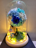 Premium Popmart Crybaby Hydrangea Tree With Preserved Roses in Glass Dome