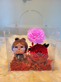Premium Authentic Crybaby Plush & Preserved Flowers Handbag