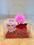 Premium Authentic Crybaby Plush & Preserved Flowers Handbag