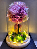 Premium Popmart Crybaby Hydrangea Tree With Preserved Roses in Glass Dome