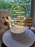 Christian Love Shape LED Light With Customised Name (Comes with a Premium Present Box)