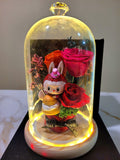 Deluxe Series Labubu Preserved Flowers Dome With Same Day Delivery