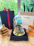 Popmart Goofy Swing Series Preserved Flower Dome With Tiffany Roses And Same Day Delivery.