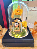 Popmart Goofy Swing Series Preserved Flower Dome With Yellow Roses And Same Day Delivery