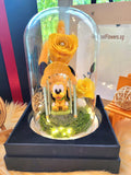 Popmart Goofy Swing Series 2 Preserved Flower Dome With Yellow Roses And Same Day Delivery.