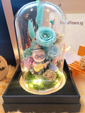 Gift for Grandpa! Grandpa Figurine Preserved Flower Dome With Tiffany Roses And Same Day Delivery