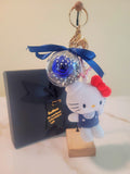 Dark Blue Rose Preserved Flower Charm With Hello Kitty Plush. Same Day Delivery Available.