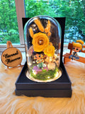 Princess Jasmine Preserved Flower Dome With Yellow Roses And Same Day Delivery