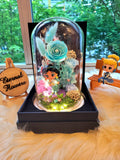 Princess Jasmine Preserved Flower Dome With Tiffany Roses And Same Day Delivery