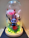 Zootopia Judy Hopps Preserved Flower Dome With Pink Roses and Same Day Delivery