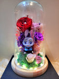Zootopia Judy Hopps Preserved Flower Dome With Red Roses and Same Day Delivery