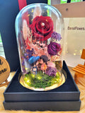 Eternal Couple V2 Preserved Flower Dome With Red Roses And Same Day Delivery