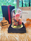 Kuromi Poker Kingdom Series 3 Preserved Flower Dome With Pink Roses And Same Day Delivery