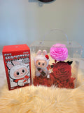 Premium Authentic Labubu Plush & Preserved Flowers Handbag