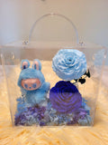 Premium Authentic Labubu Plush & Preserved Flowers Handbag