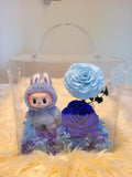 Premium Authentic Labubu Plush & Preserved Flowers Handbag