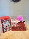 Premium Authentic Labubu Plush & Preserved Flowers Handbag