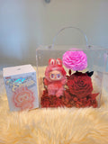 Premium Authentic Labubu Plush & Preserved Flowers Handbag