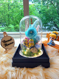 Minion Preserved Flower Dome With Tiffany Roses and Same Day Delivery