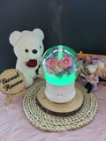 LED Preserved Flowers Aroma Diffuser With All Pink Roses