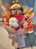 AUTHENTIC Crybaby With Eternal Blossoms Preserved Pink Carnation Bouquet.