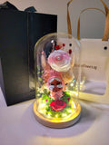 Premium Popmart Crybaby Preserved Flower Dome With Pink Roses And Same Day Delivery.