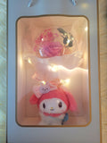 Acrylic Ball Preserved Pink Rose Flowers Bouquet With My Melody Plush