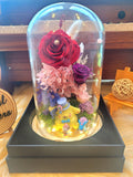 Pompompurin Preserved Flower Dome With Red Roses And Same Day Delivery